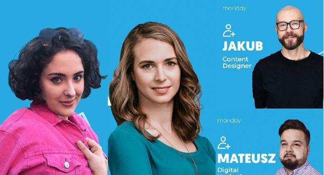 Marta Szafranek, Katarzyna Szkiłądź, Mateusz Strzałkowski i Jakub Grzelecki w Monday
