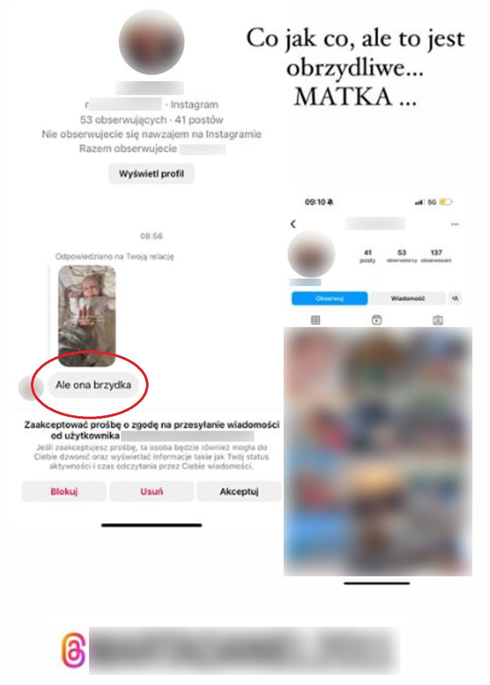 Paulina Rzeźniczak reaguje na komentarz internautki