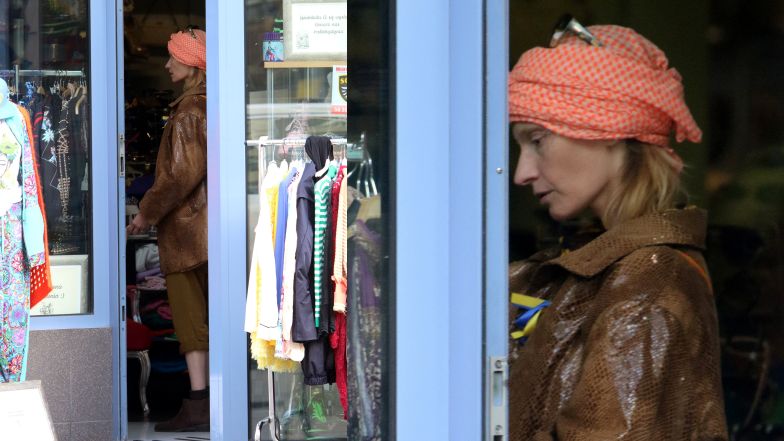 Agata Buzek z koleżanką w Gdyni