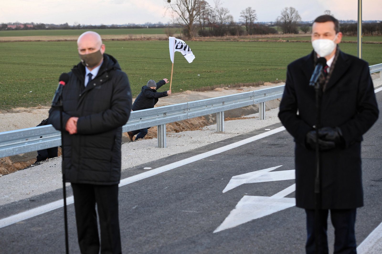 Demonstranci przerwali wizytę premiera we Wrześni