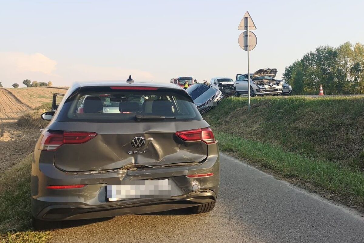 Jechali na zderzak - kolizja