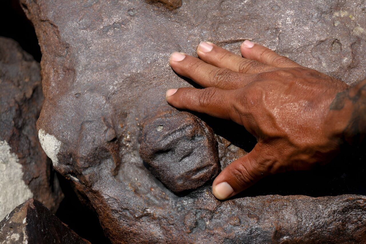 They are thousands of years old and resemble human faces. The drought has just revealed them