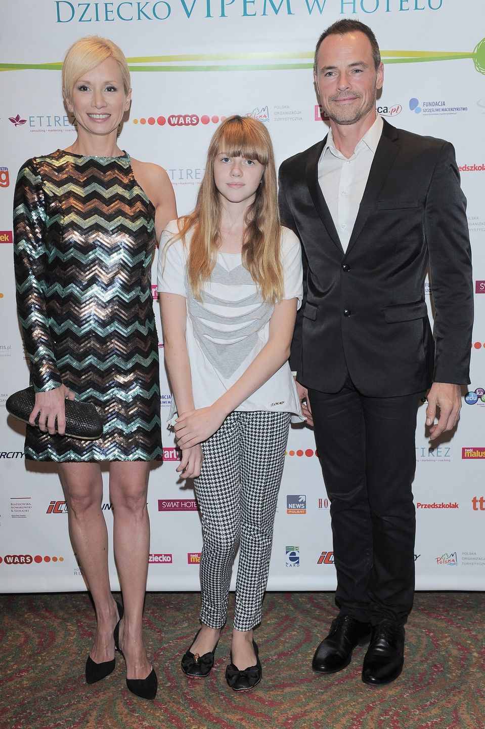 Ewa Gawryluk i Waldemar Błaszczyk z córką Marią w 2013 