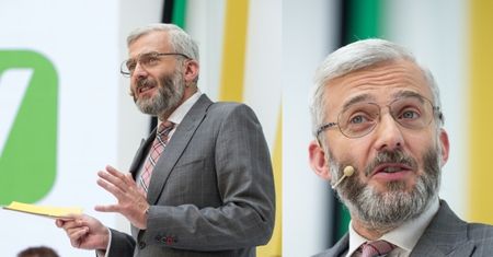 Siwy i brodaty Urbański na prezentacji ramówki! (ZDJĘCIA)