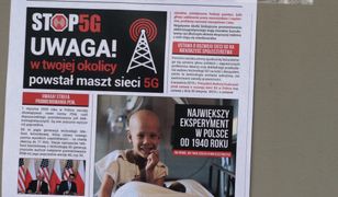 Gazetki o 5G na polskich ulicach. W środku numer konta do wpłat