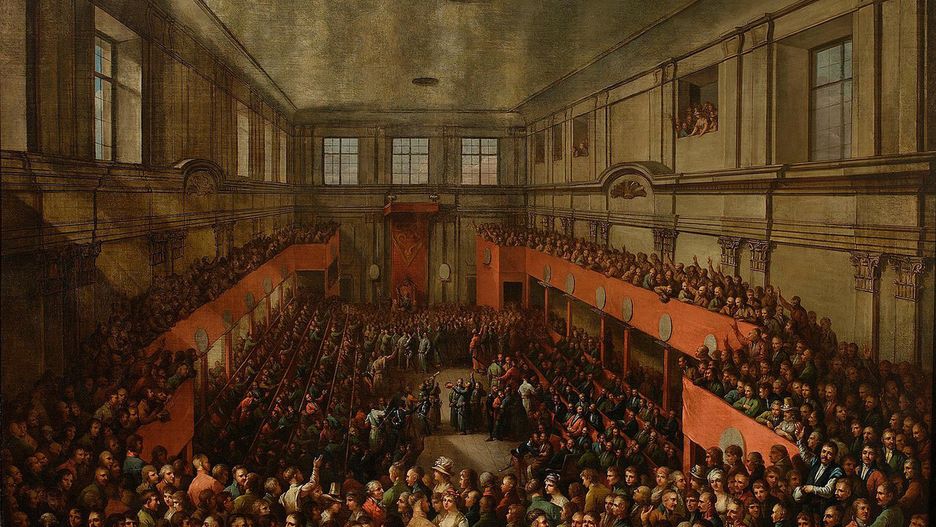 Uchwalenie Konstytucji 3 maja 1791 roku, obraz Kazimierza Wojniakowskiego z 1806 roku.