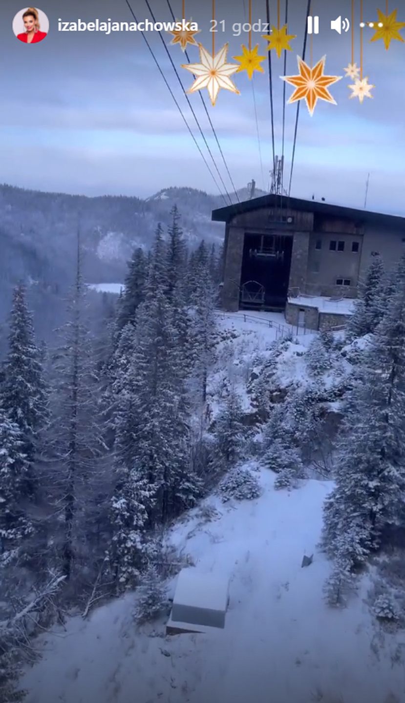 Izabela Janachowska w drodze na Kasprowy Wierch