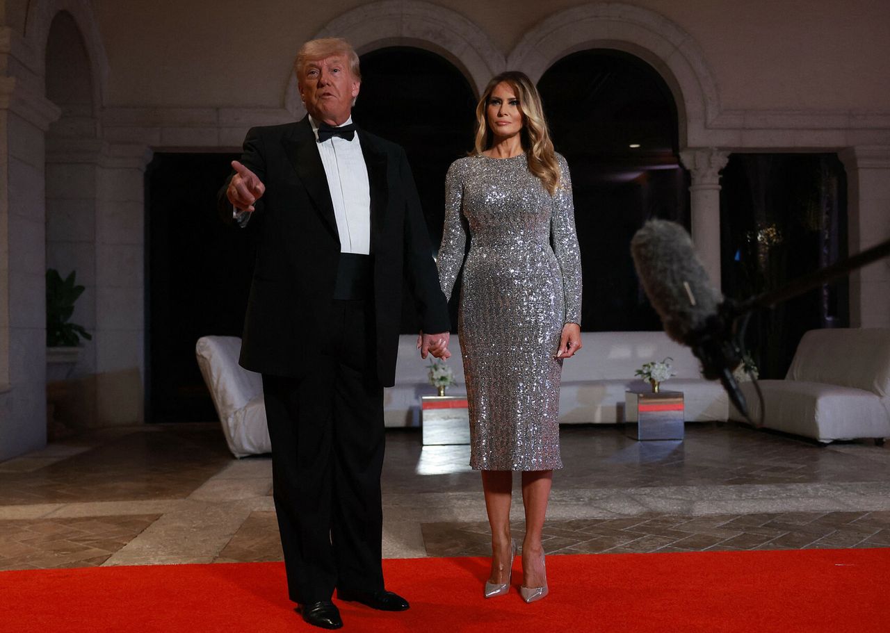 Melania i Donald Trump w Palm Beach