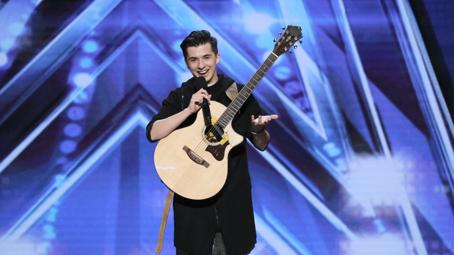 Marcin Patrzałek w programie "Mam talent Ameryka"