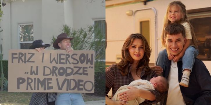 Friz i Wersow Z DZIEĆMI na plakacie promują ich nowy serial. Wytknięto im HIPOKRYZJĘ: "W drodze po NABIJANIE HAJSU Z SHARENTINGU" (FOTO)