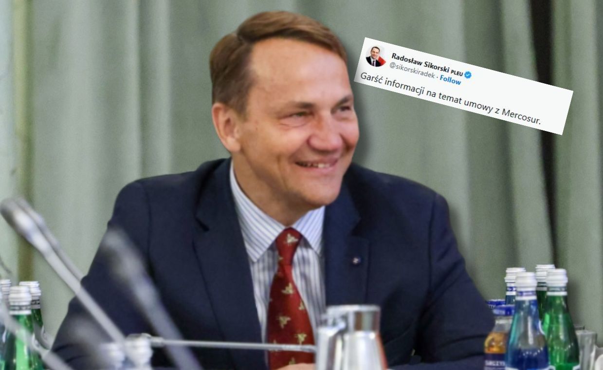 Rada Gabinetowa. Sikorski opublikował wpis ws. umowy z Mercosur