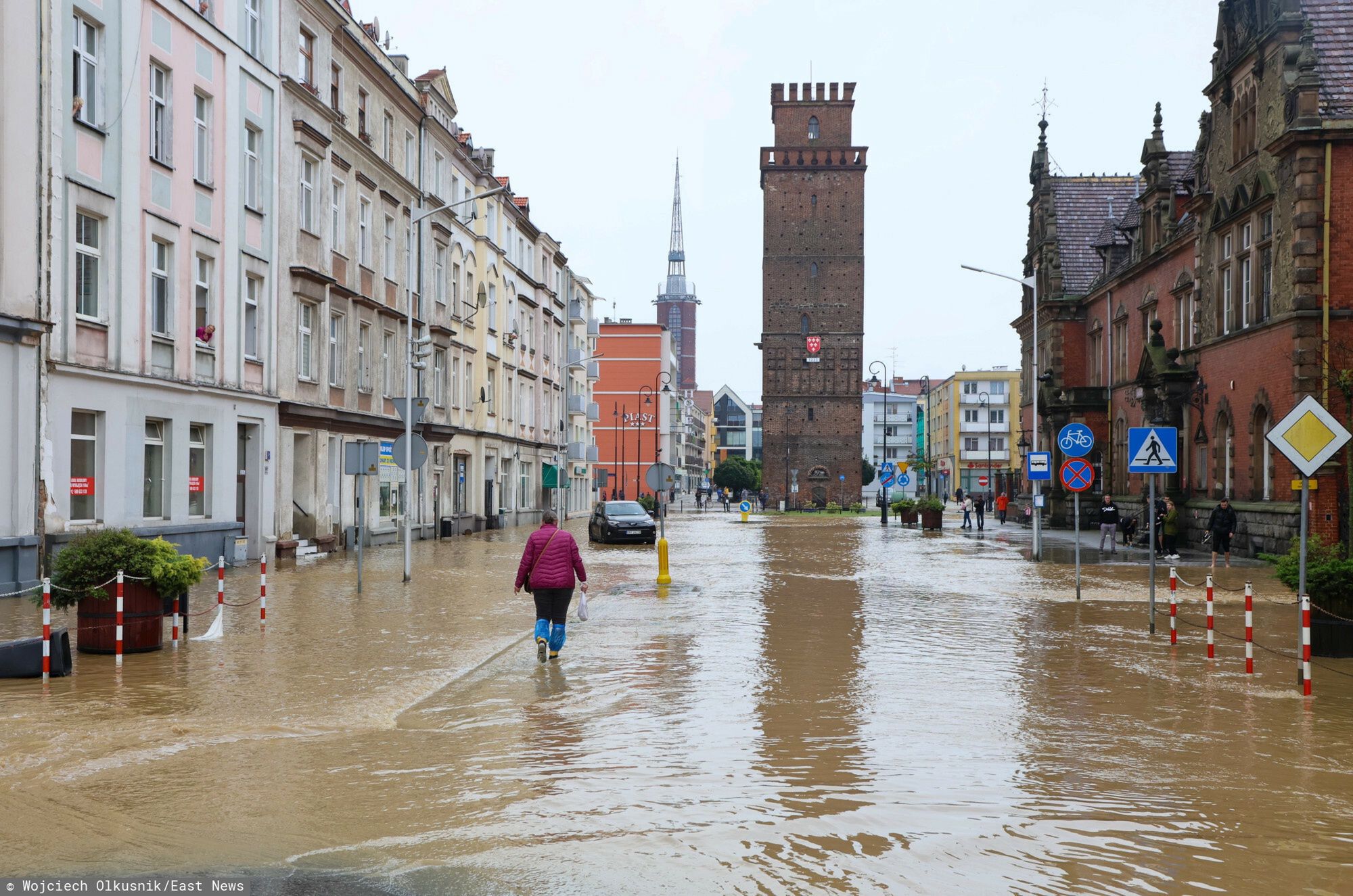 Nysa po przejściu fali powodziowej
