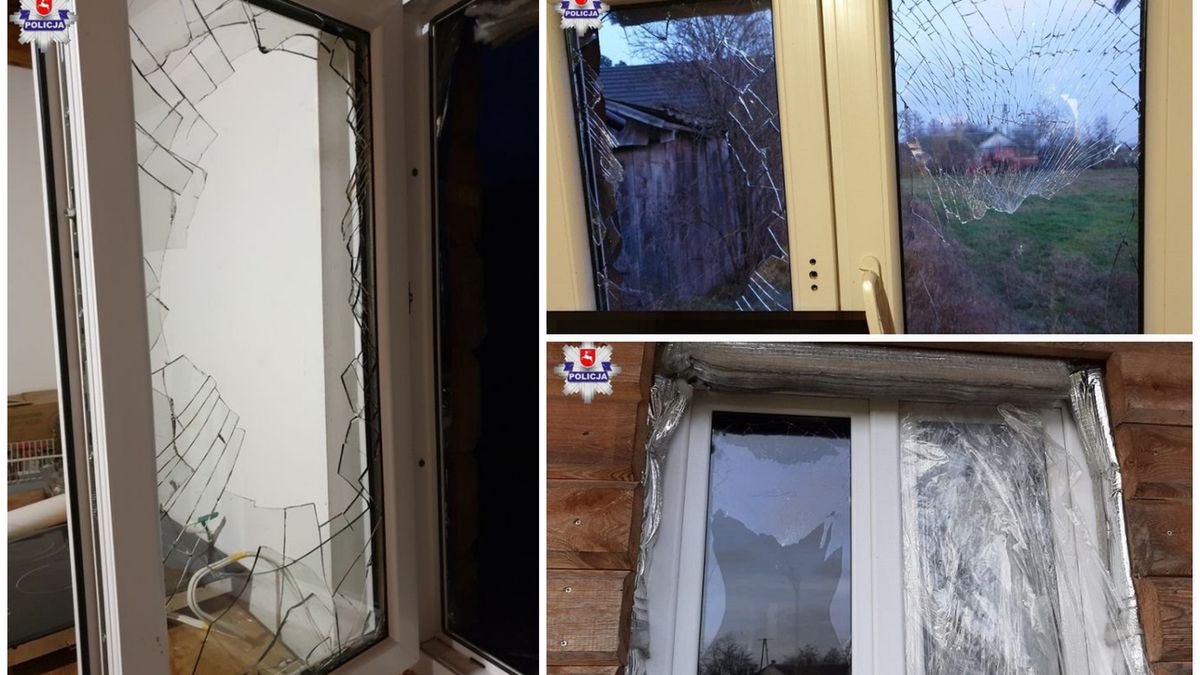 52-latek powybijał okna w domu szefowej