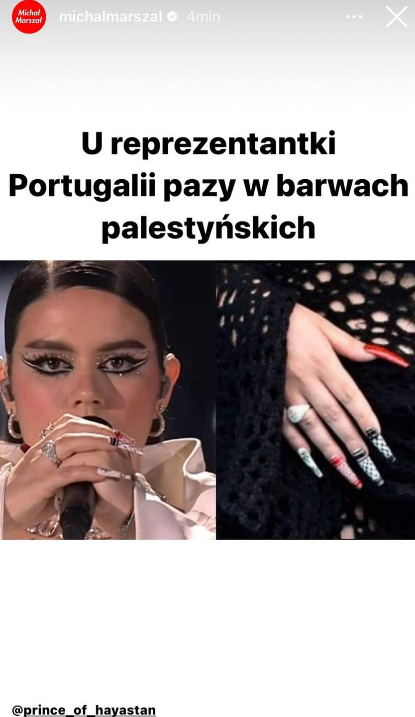 Reprezentantka Portugalii w paznokciach w barwach Palestyny 
