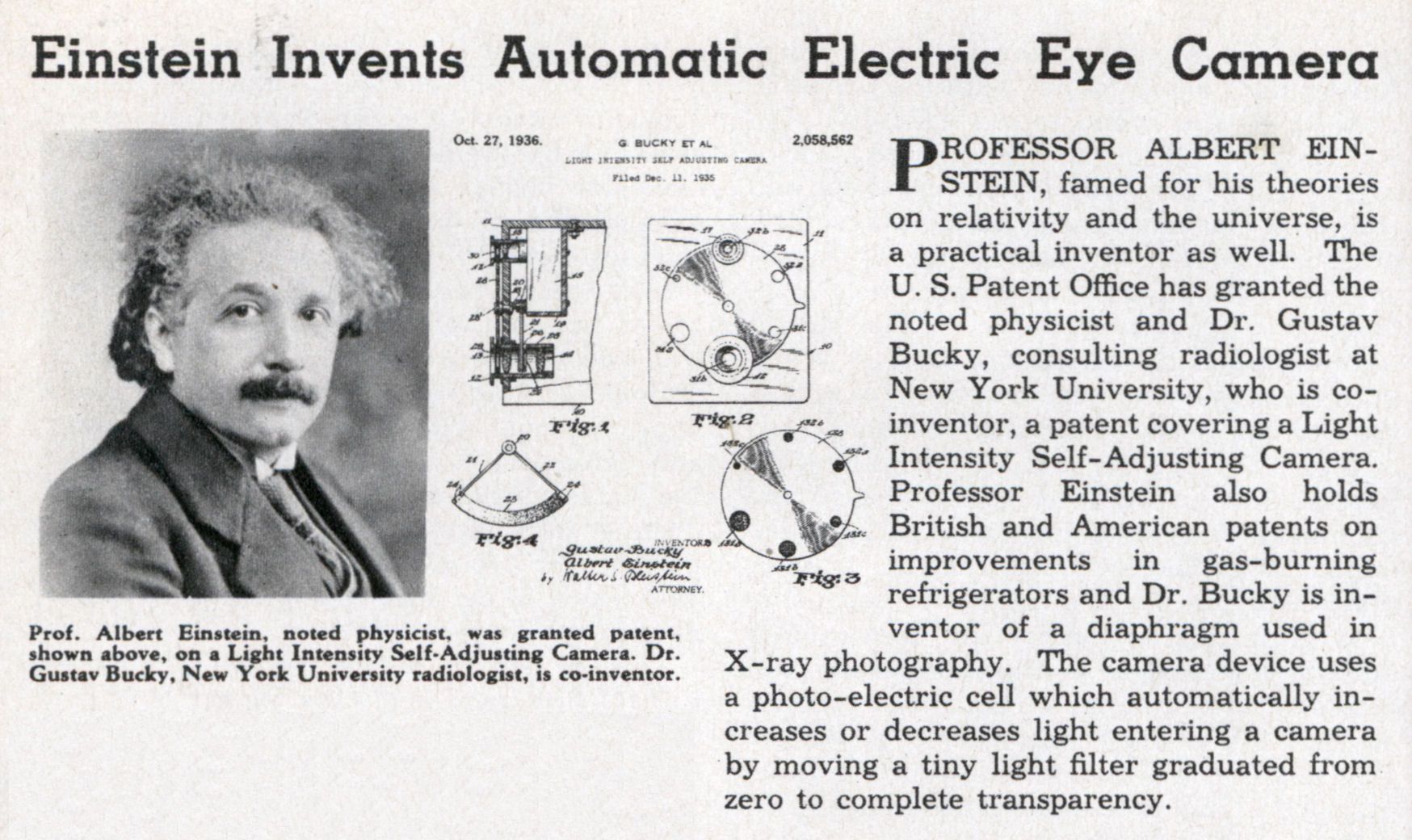 To wcale nie Kodak opracował pierwszy automatyczny aparat! Einstein był pierwszy 1