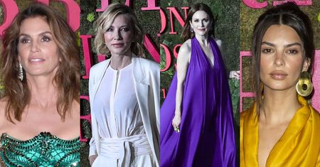 Cindy Crawford, Cate Blanchett, Julianne Moore i Emily Ratajkowski pozują na gali w Mediolanie (ZDJĘCIA)