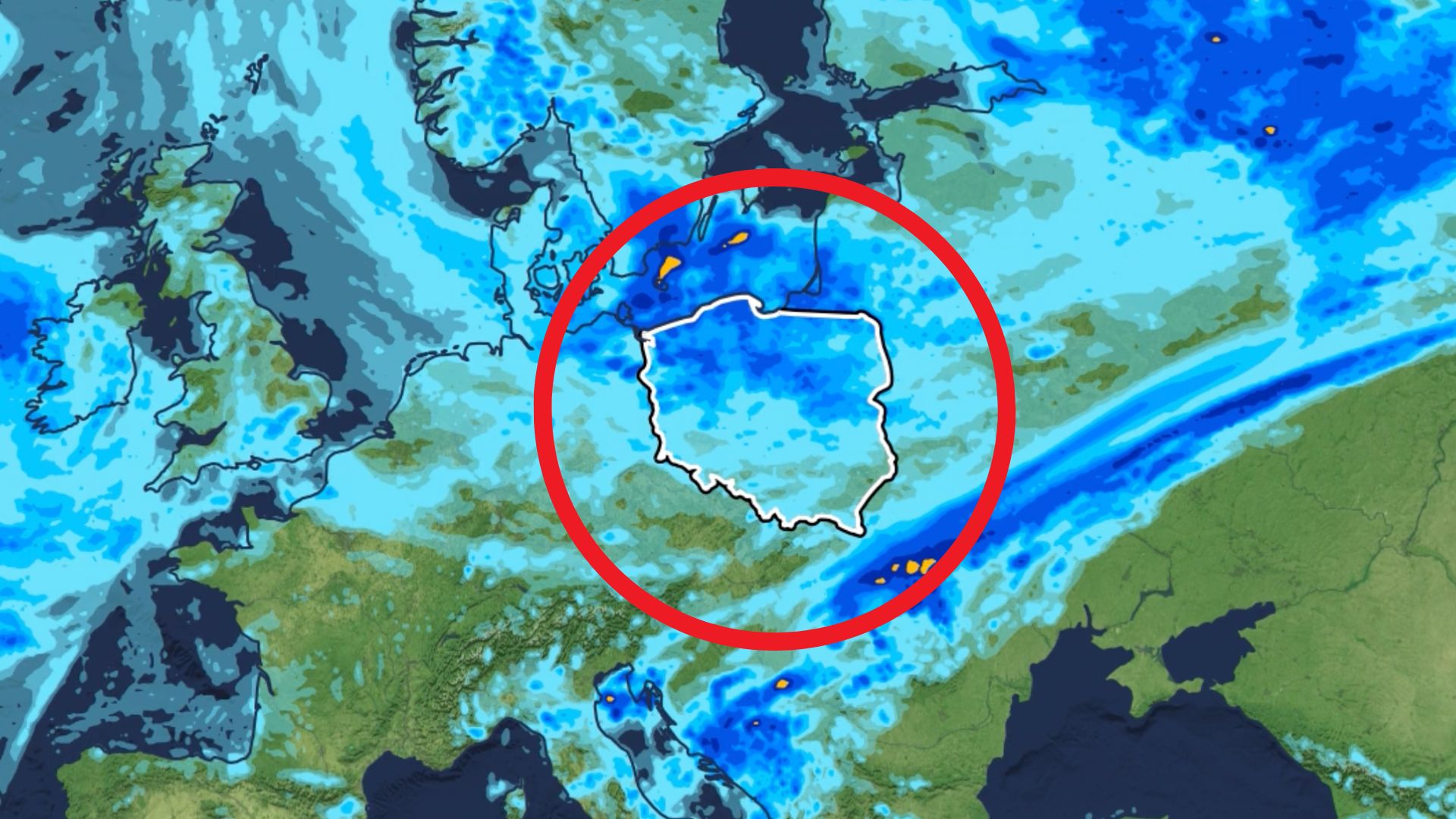 Ściana deszczu nad Polską: Ulewy do 43 mm na m² – jakie regiony najbardziej ucierpią