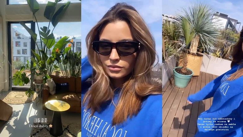 Julia Wieniawa chwali się ogrodem na tarasie