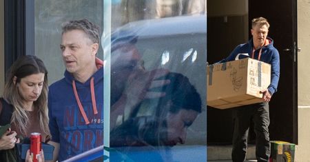 Grzegorz Damięcki i Magdalena Schejbal na mieście: targanie pudeł i wizyta w knajpie
