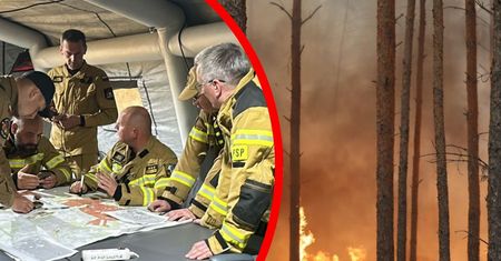 Alarm dla funkcjonariuszy na Mazowszu. Wielki pożar blisko stolicy