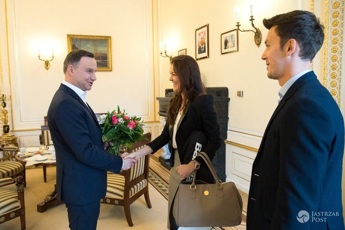 Agnieszka Radwańska i Andrzej Duda