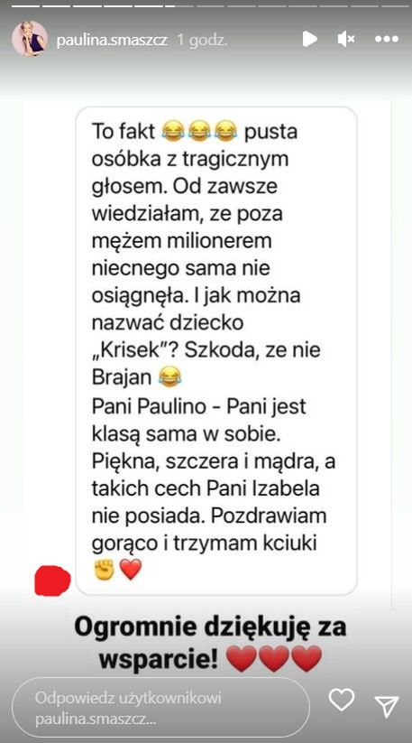 Paulina Smaszcz udostępniła kontrowersyjny wpis