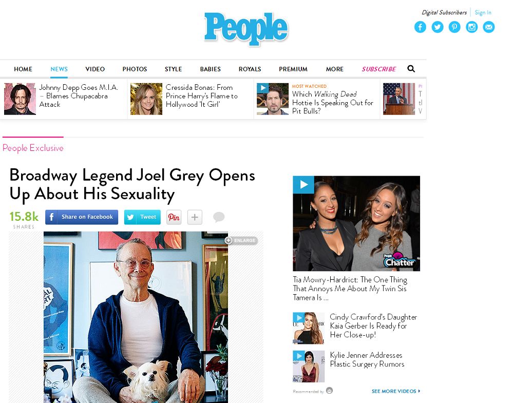 Broadway Legend Joel Grey Opens Up About His Sexuality - Coming Out Stories, Cabaret, Bernadette Peters, Jennifer Grey, Joel Grey, Liza Minnelli - People.com 2015-01-29 13-59-11