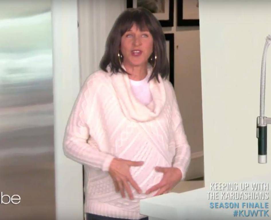 Ellen DeGeneres jako surogatka Kim Kardashian