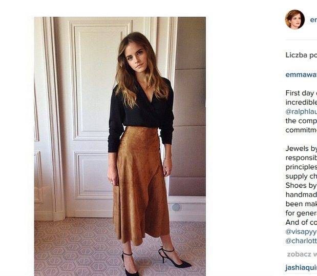 Emma Watson w długich włosach przed metamorfozą