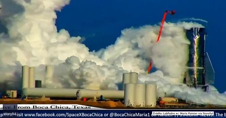 Wybuch marsjańskiej rakiety SpaceX podczas testów w Teksasie