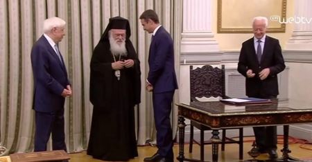 Ceremonia zaprzysiężenia nowego premiera Grecji K. Mitsotakisa