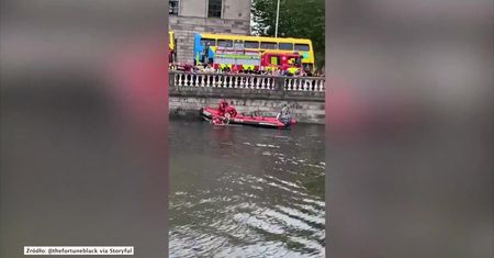 Strażacy w Dublinie wyciągnęli z rzeki dwie osoby, które wskoczyły do wody, by uratować psa