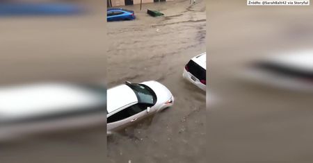 Po gwałtownej burzy duża część miasta Baltimore wylądowało pod wodą