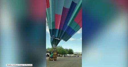 Balon uderzył w drzewo. Pasażerowie wyszli z wypadku bez szwanku