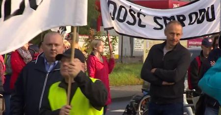Protest mieszkańców Skawiny