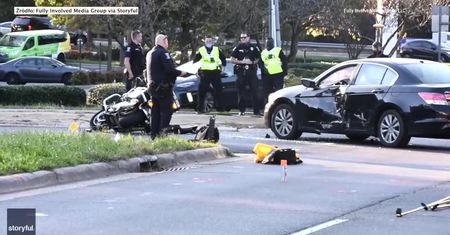 Wypadek policjanta eskortującego kawalkadę Melanii Trump. Funkcjonariusz trafił do szpitala