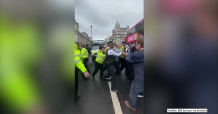 Zderzenie limuzyny premiera Wielkiej Brytanii. Przed kolumnę rządową wbiegł protestujący