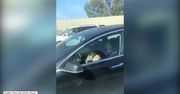 Kierowca Tesli zasnął za kółkiem, pojazd jechał na autopilocie