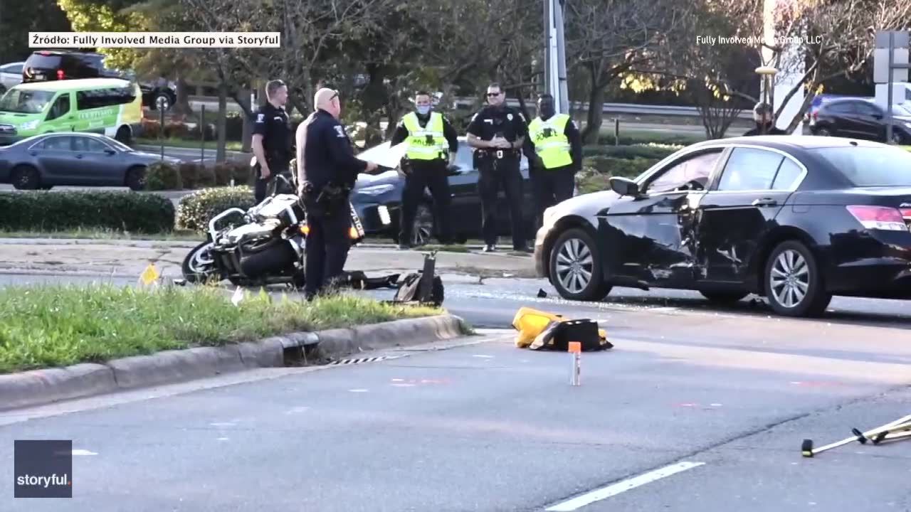 Wypadek policjanta eskortującego kawalkadę Melanii Trump. Funkcjonariusz trafił do szpitala