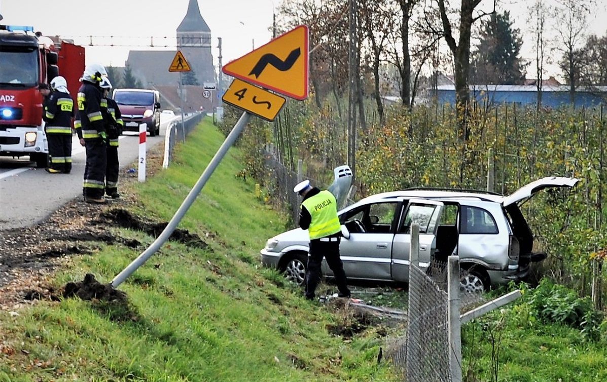 21-latek wpadł do rowu. W aucie jechało 10 osób