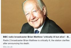 BBC "uśmierciło" pracownika, który jest w szpitalu