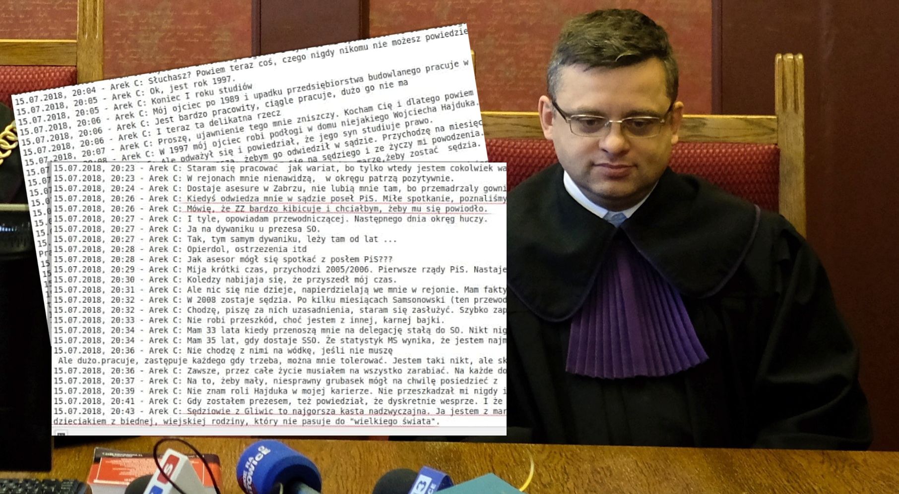 Afera w resorcie sprawiedliwości. Mamy stenogram rozmowy sędziego z 