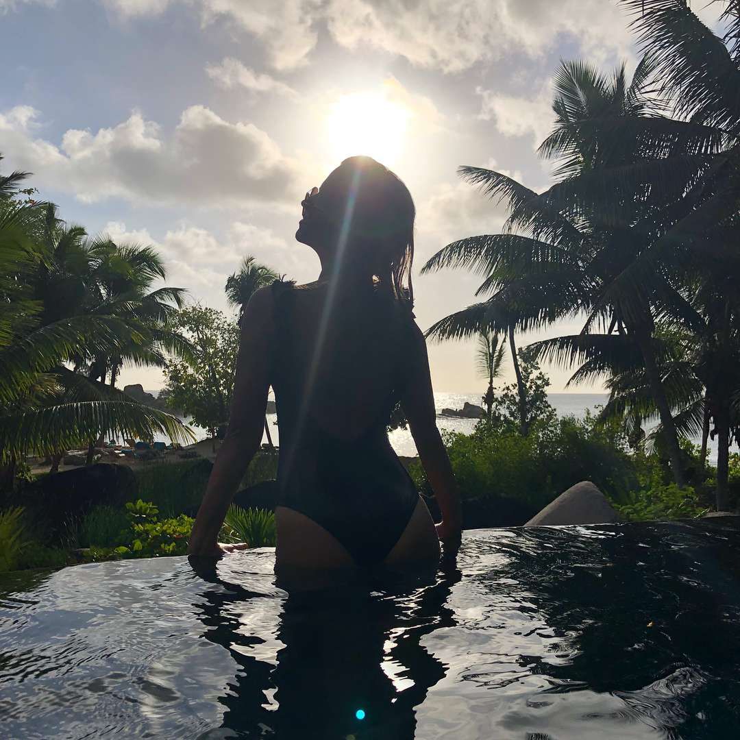 Agnieszka Kaczorowska w bikini na Seszelach