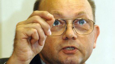 Podsekretarz Bogusław Zaleski podczas spotkania prasowego