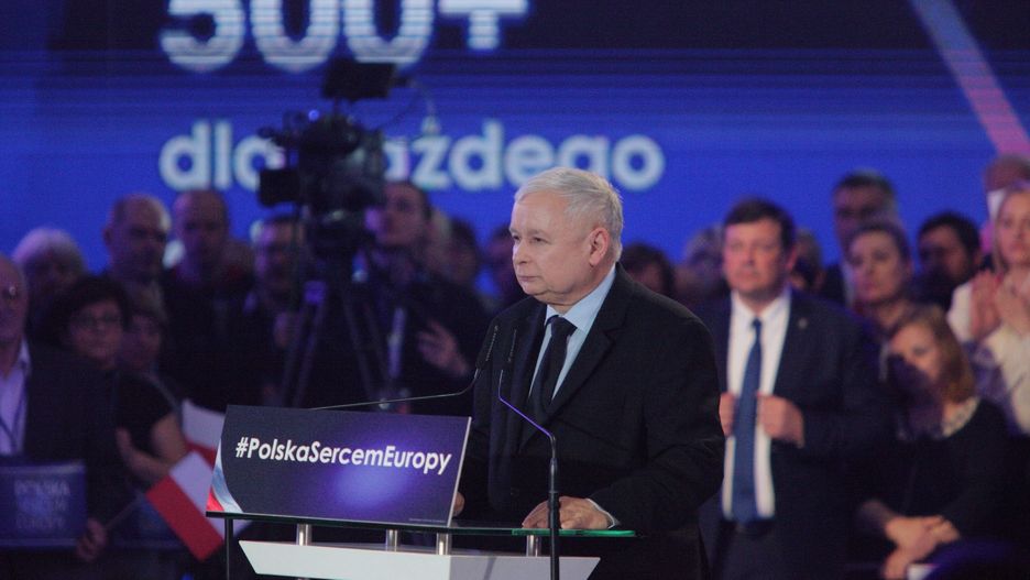 Wybory parlamentarne i 500 Plus. Prezes PiS Jarosław Kaczyński.