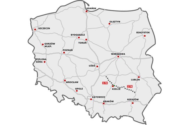 S74 połączy dwie inne drogi ekspresowe: S12 oraz S19