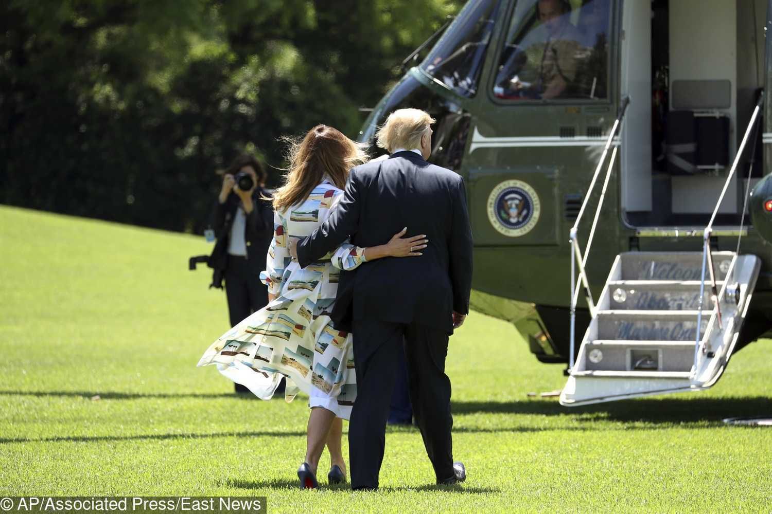 Melania Trump w zwiewnej sukience