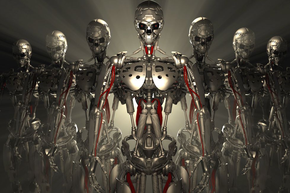 Zdjęcie humanoidalnych robotów pochodzi z serwisu Shutterstock