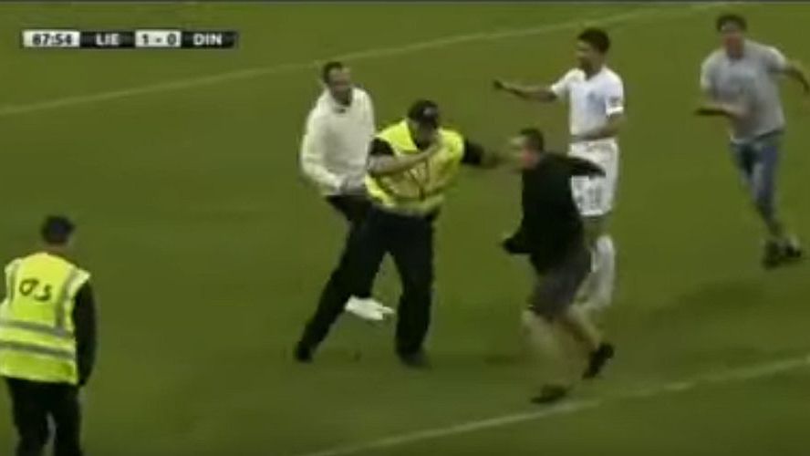 YouTube / No Pyro No Party / FK Lipawa - Dinamo Mińsk (Liga Europy 2019/20)