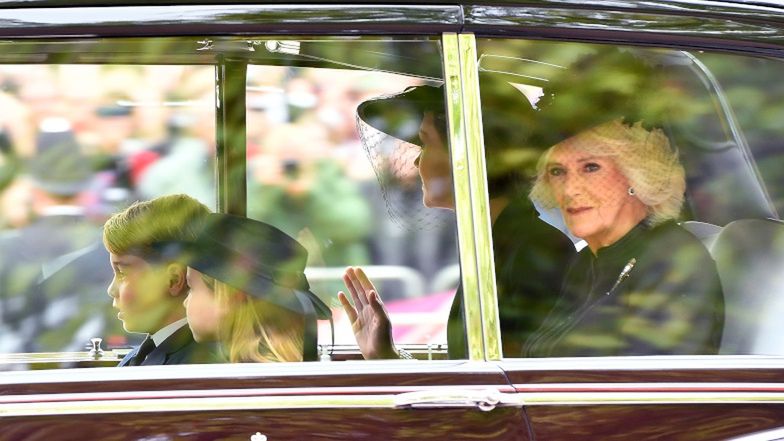 Rodzina królewska na uroczystościach pogrzebowych królowej Elżbiety II